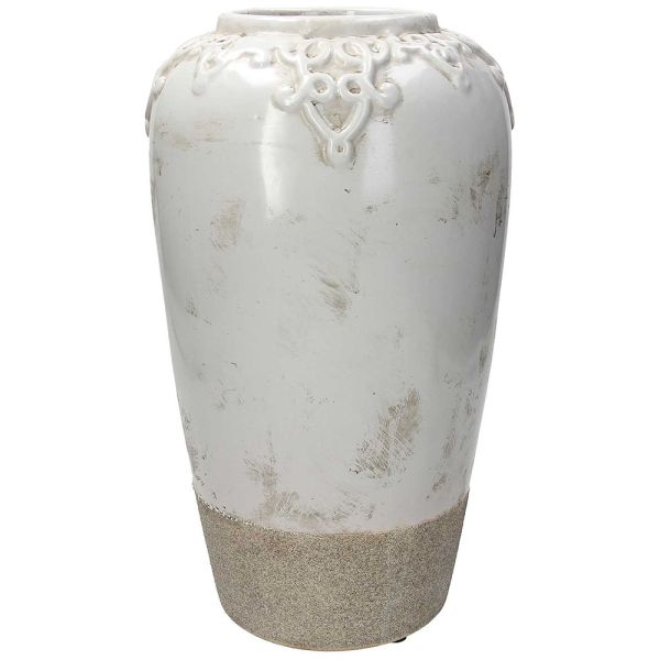 Vaso Ceramica Bianco 18 cm x H 32 cm