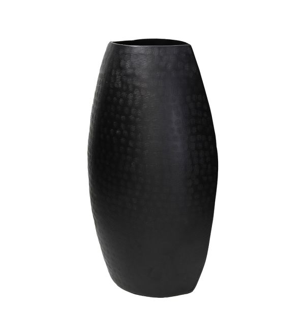 Atelier - Vaso ovale nero cm 26x12c54 h - Tognana