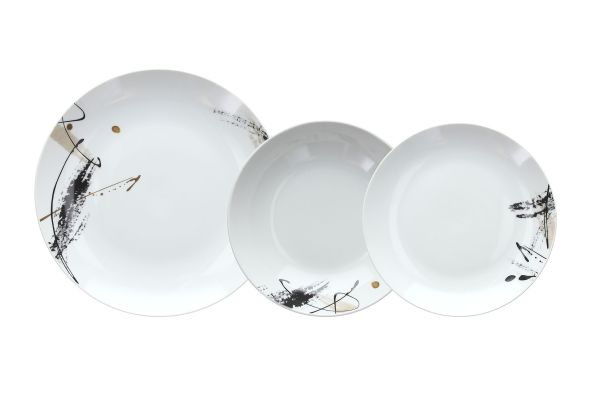 Servizio piatti 18 pezzi Porcellana Bianco - Linea Madison - Tognana