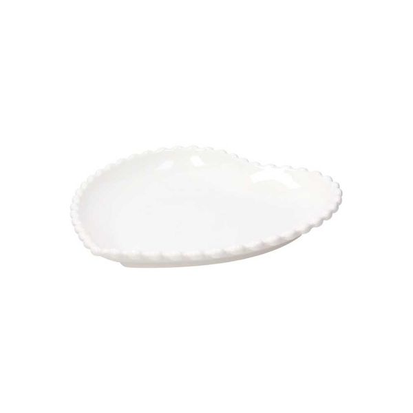 Piatto Cuore Porcellana Bianco 26 cm x 26 cm x H 3 cm - Linea Pearl -  Tognana
