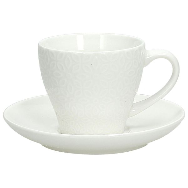 Confezione 6 tazze tè con piatto Margaret - Tognana